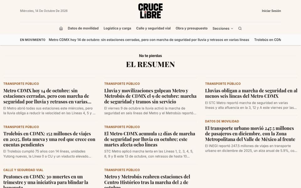 Portada de Cruce Libre