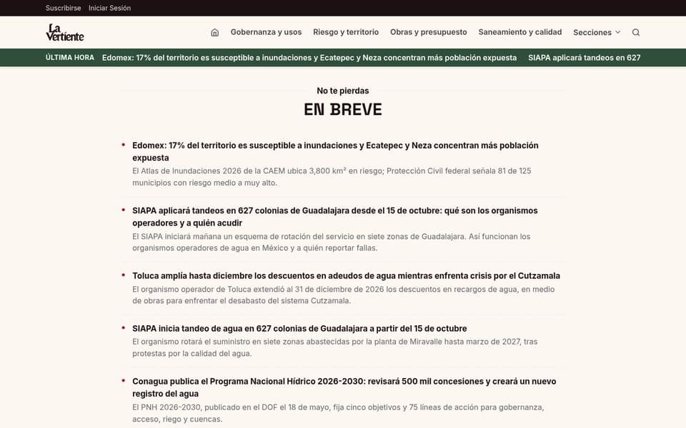 Portada de La Vertiente